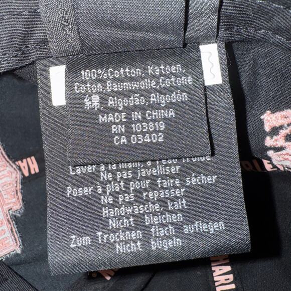 Harley-Davidson Motorcycles Pink and Black Adjustable one size cap hat - Picture 5 of 10